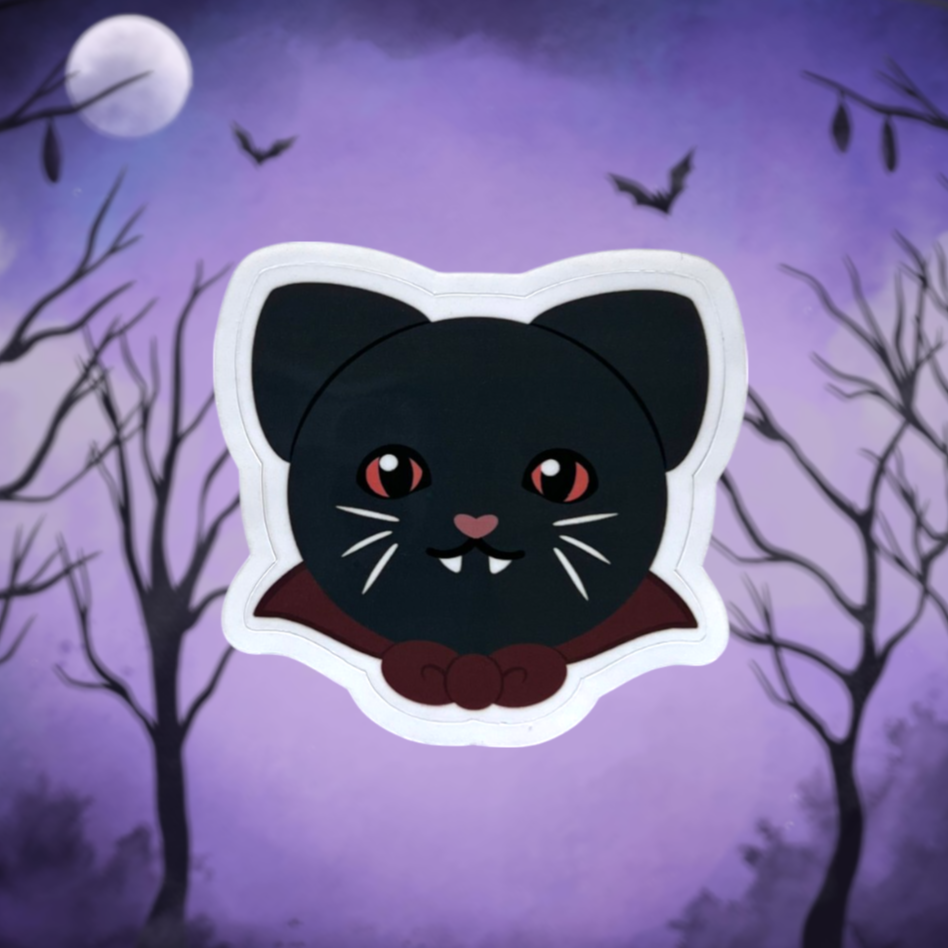 Vampire Cat Sticker